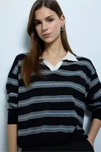 DeFacto Oversized Striped Sweater