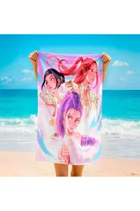 Erays Home Huntrix Animation Patterned Girl's Beach Bath Towel Sea Towel Beach Towel - Image 6