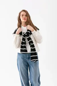 Wega Moda Square Piece Patchwork Scarf - Sports Knitwear Knitted Shoulder Scarf | Unisex Boho Shawl - Scarf - Image 2