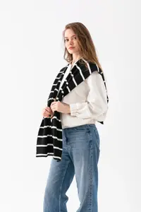 Wega Moda Square Piece Patchwork Scarf - Sports Knitwear Knitted Shoulder Scarf | Unisex Boho Shawl - Scarf - Image 5