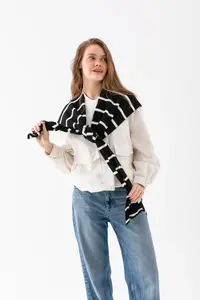 Wega Moda Square Piece Patchwork Scarf - Sports Knitwear Knitted Shoulder Scarf | Unisex Boho Shawl - Scarf - Image 6
