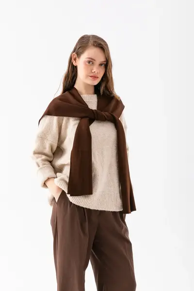 Wega Moda Square Piece Patchwork Scarf - Sports Knitwear Knitted Shoulder Scarf | Unisex Boho Shawl - Scarf