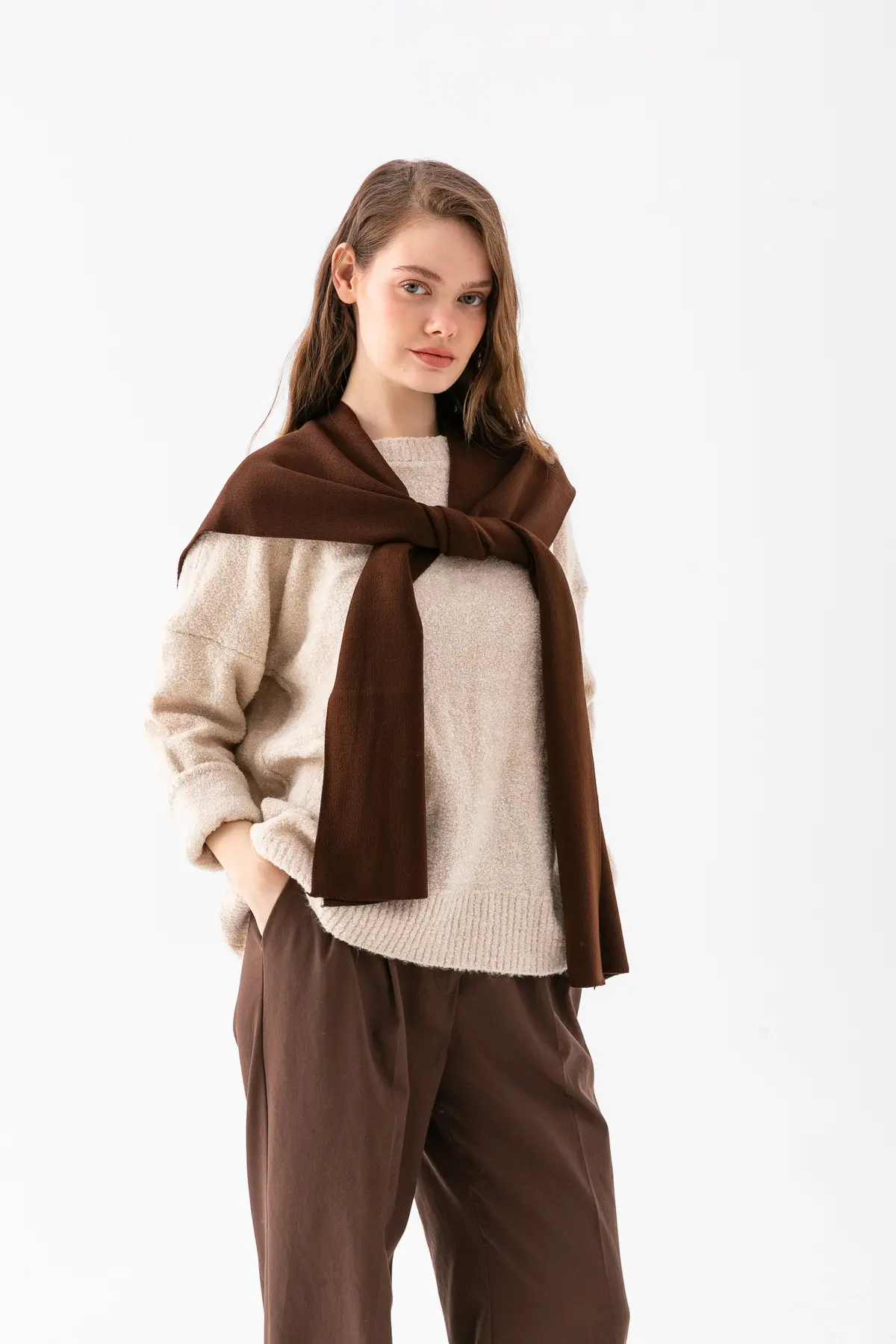 Wega Moda Square Piece Patchwork Scarf - Sports Knitwear Knitted Shoulder Scarf | Unisex Boho Shawl - Scarf