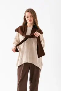 Wega Moda Square Piece Patchwork Scarf - Sports Knitwear Knitted Shoulder Scarf | Unisex Boho Shawl - Scarf - Image 4