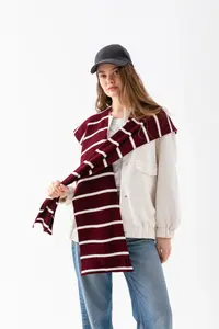 Wega Moda Square Piece Patchwork Scarf - Sports Knitwear Knitted Shoulder Scarf | Unisex Boho Shawl - Scarf - Image 3