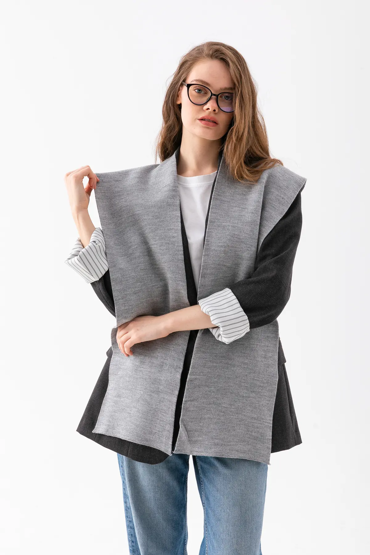 Wega Moda Square Piece Patchwork Scarf - Sports Knitwear Knitted Shoulder Scarf | Unisex Boho Shawl - Scarf