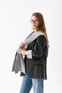Wega Moda Square Piece Patchwork Scarf - Sports Knitwear Knitted Shoulder Scarf | Unisex Boho Shawl - Scarf - Image 8