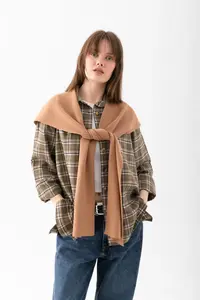 Wega Moda Square Piece Patchwork Scarf - Sports Knitwear Knitted Shoulder Scarf | Unisex Boho Shawl - Scarf