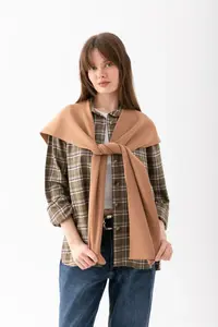 Wega Moda Square Piece Patchwork Scarf - Sports Knitwear Knitted Shoulder Scarf | Unisex Boho Shawl - Scarf - Image 5