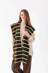Wega Moda Square Striped Patchwork Scarf - Sports Knitwear Knitted Shoulder Scarf | Unisex Boho Shawl - Scarf - Image 5