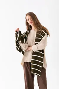 Wega Moda Square Striped Patchwork Scarf - Sports Knitwear Knitted Shoulder Scarf | Unisex Boho Shawl - Scarf - Image 6
