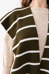 Wega Moda Square Striped Patchwork Scarf - Sports Knitwear Knitted Shoulder Scarf | Unisex Boho Shawl - Scarf - Image 7