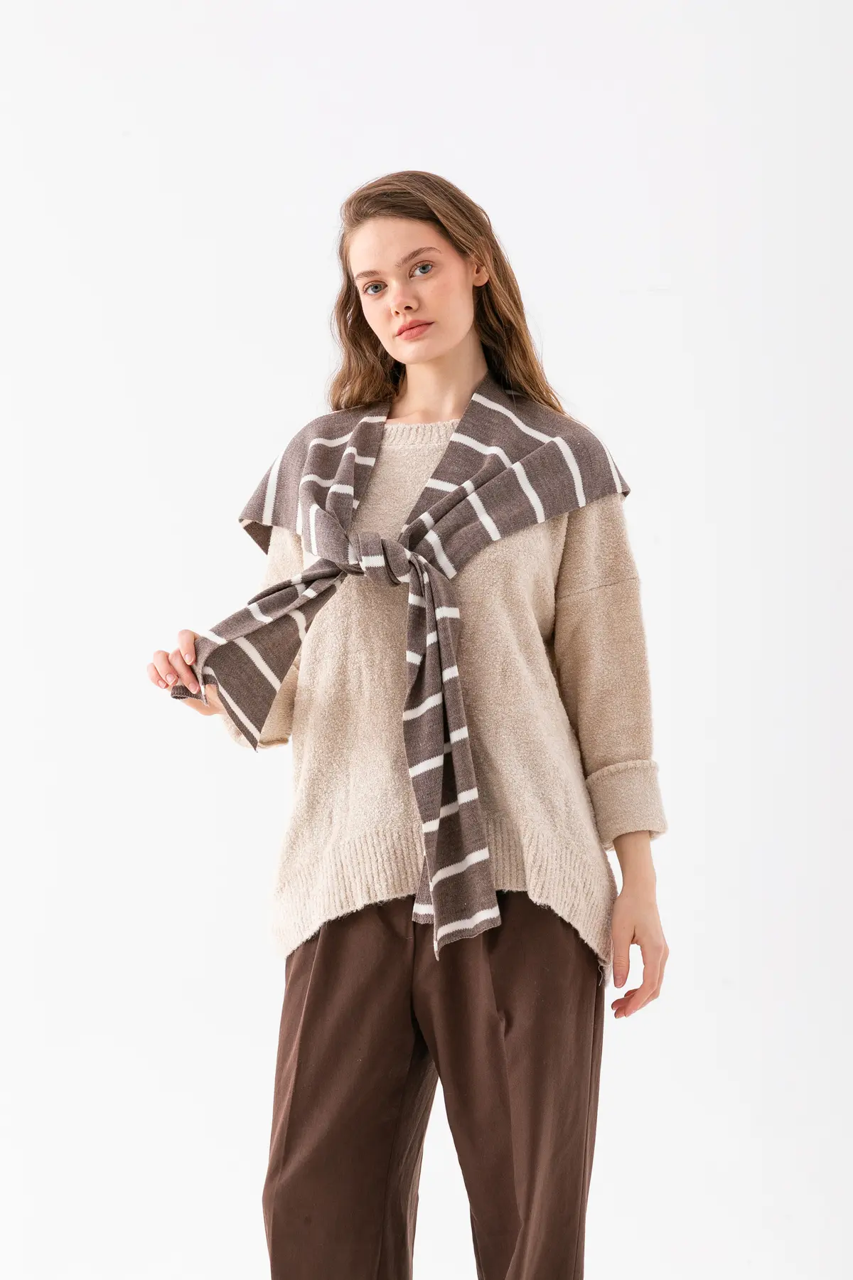 Wega Moda Square Piece Patchwork Scarf - Sports Knitwear Knitted Shoulder Scarf | Unisex Boho Shawl - Scarf