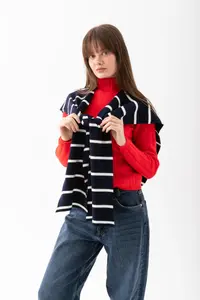 Wega Moda Square Striped Patchwork Scarf - Sports Knitwear Knitted Shoulder Scarf | Unisex Boho Shawl - Scarf - Image 7