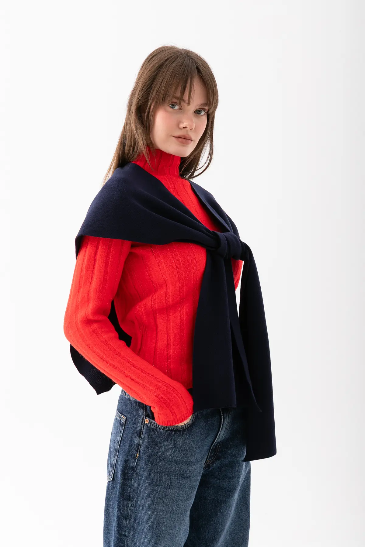 Wega Moda Square Piece Patchwork Scarf - Sports Knitwear Knitted Shoulder Scarf | Unisex Boho Shawl - Scarf