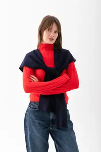 Wega Moda Square Piece Patchwork Scarf - Sports Knitwear Knitted Shoulder Scarf | Unisex Boho Shawl - Scarf - Image 5