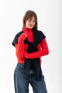 Wega Moda Square Piece Patchwork Scarf - Sports Knitwear Knitted Shoulder Scarf | Unisex Boho Shawl - Scarf - Image 6