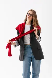 Wega Moda Square Piece Patchwork Scarf - Sports Knitwear Knitted Shoulder Scarf | Unisex Boho Shawl - Scarf - Image 3