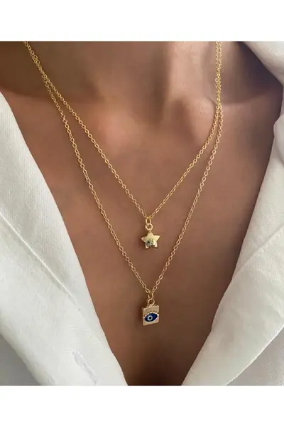 MagicStone Summer Star Gold 2 Sets Kombin Necklace