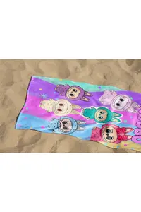 Erays Home Labubu Patterned Printed Beach Towel Cotton Children's Beach Towel Sea Towel - Image 2