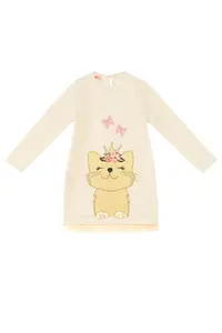 MSHB&G Cat Dream Cat Gold Dore Stringed Shiny Girl's Dress - Image 3