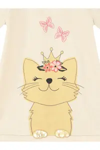MSHB&G Cat Dream Cat Gold Dore Stringed Shiny Girl's Dress - Image 5