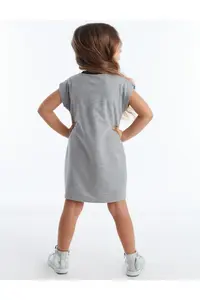 MSHB&G Gray Unicorn Sequin Embroidered Girls' Summer Dress - Image 2