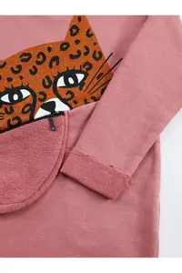 MSHB&G Pink Leopard with pocket Long Sleeve Girls' Dress - Image 6