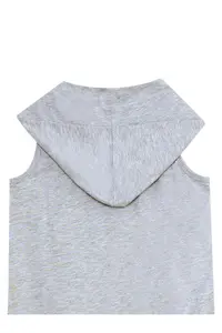 MSHB&G We Rock Gray Melange Hooded Pocket Sleeveless Girls' Dress - Image 7