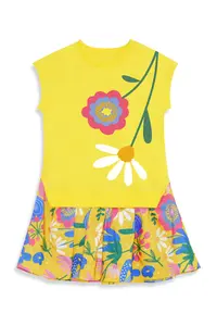 MSHB&G Yellow Floral Daisy Girl's Frilly Summer Dress - Image 4