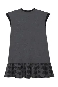 MSHB&G Starry Unicorn Ruffled Girl's Summer Gray Dress - Image 4