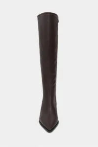 Nisantasi Shoes DOLI COFFEE MATTE Zipper Detailed Pointed toe Women Heels Boots - Image 4