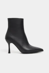 Nisantasi Shoes Marma Black MATTE Zipper Detailed Pointed toe Women Heels Boots - Image 3