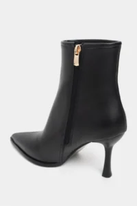 Nisantasi Shoes Marma Black MATTE Zipper Detailed Pointed toe Women Heels Boots - Image 5