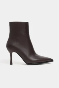 Nisantasi Shoes Marma COFFEE MATTE Zipper Detailed Pointed toe Women Heels Boots - Image 3