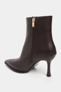 Nisantasi Shoes Marma COFFEE MATTE Zipper Detailed Pointed toe Women Heels Boots - Image 5