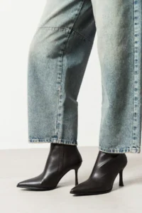 Nisantasi Shoes Marma COFFEE MATTE Zipper Detailed Pointed toe Women Heels Boots - Image 7