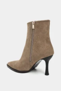Nisantasi Shoes Marma ROME BEIGE GENUINE SUEDE Zipper Detailed Pointed toe Women Heels Boots - Image 6