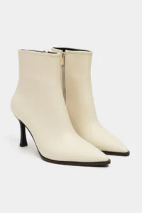 Nisantasi Shoes Marma BUTTER YELLOW MATTE Zipper Detailed Pointed toe Women Heels Boots