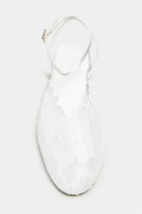 Nisantasi Shoes Tracy WHITE Lace Detailed Arka Banded with buckle Women Flats Sandals - Image 4