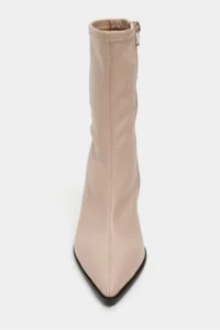 Nisantasi Shoes Sharon Nude MATTE Stretch Pointed toe Thin Heel Women Boots - Image 3