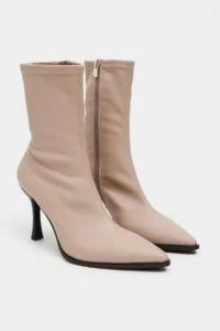 Nisantasi Shoes Sharon Nude MATTE Stretch Pointed toe Thin Heel Women Boots - Image 5