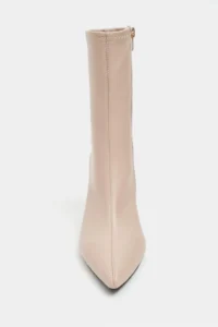 Nisantasi Shoes Palma Nude MATTE Stretch Pointed toe Thin Heel Women Boots - Image 4
