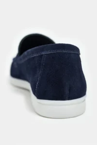 Nisantasi Shoes Vayne NAVY BLUE GENUINE Leather Flat Sole Women Flats - Image 5