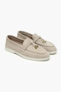 Nisantasi Shoes Warner Beige GENUINE Leather Tassel Detailed Flat Sole Women Flats - Image 4