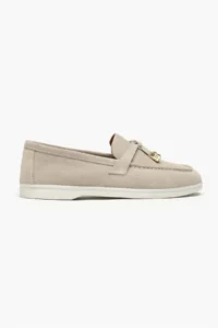 Nisantasi Shoes Warner Beige GENUINE Leather Tassel Detailed Flat Sole Women Flats - Image 5