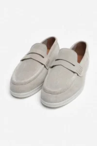 Nisantasi Shoes Aspire BEIGE GENUINE SUEDE Flat Sole Women Flats - Image 7