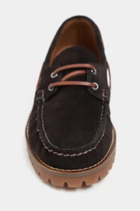 Nisantasi Shoes Janga BROWN GENUINE SUEDE Thick Taban lace Detailed Women Shoes - Image 4