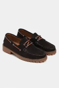 Nisantasi Shoes Janga BROWN GENUINE SUEDE Thick Taban lace Detailed Women Shoes - Image 6