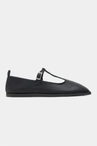 Nisantasi Shoes Mabel Black MATTE Hair Clip Detailed Flat Sole Women Flats